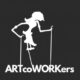 Logo Projekt ArtCoWorkers mit Handpuppe als Schattenbild